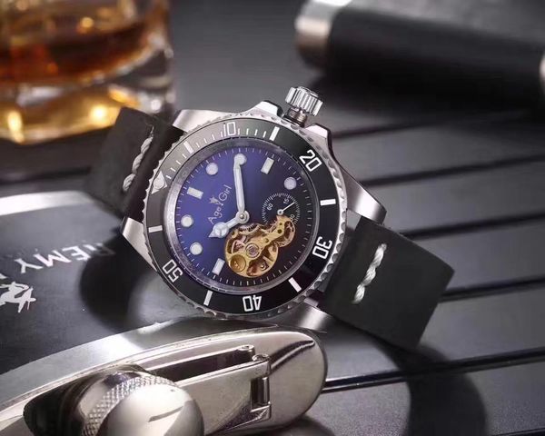 wristwatches classic men automatic mechanical black leather stainless steel ceramic sapphire watch waterproof tourbillion skeleton, Slivery;brown
wristwatches classic men automatic mechanical black leather stainless steel ceramic sapphire watch waterproof tourbillion skeleton, Slivery;brown