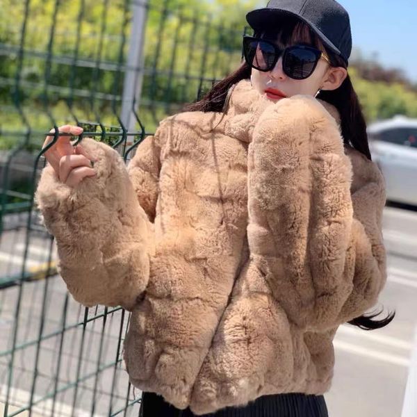 women's fur & faux 2021 winter women real rex coats with stand-up collar natural short overco jacket, Black
women's fur & faux 2021 winter women real rex coats with stand-up collar natural short overco jacket, Black