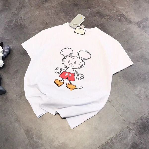 high version spring / summer 21 women's q sketch print t-shirt loose casual couple aging short sleeve, White
high version spring / summer 21 women's q sketch print t-shirt loose casual couple aging short sleeve, White