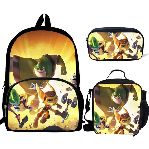 school bags 3pcs/set ratchet & clank printed backpack teenagers boys&girls bookbag mochila casual
school bags 3pcs/set ratchet & clank printed backpack teenagers boys&girls bookbag mochila casual