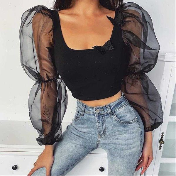 long puff sleeve short women shirts fold square neck crop summer autumn vintage blouses female, White
long puff sleeve short women shirts fold square neck crop summer autumn vintage blouses female, White