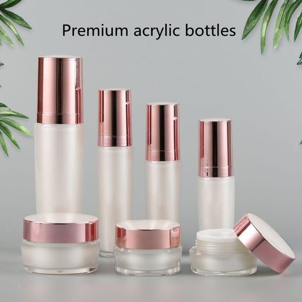 storage bottles & jars 5pcs/10pcs high-grade acrylic cosmetic packaging empty cream jar press lotion bottle refillable container
storage bottles & jars 5pcs/10pcs high-grade acrylic cosmetic packaging empty cream jar press lotion bottle refillable container