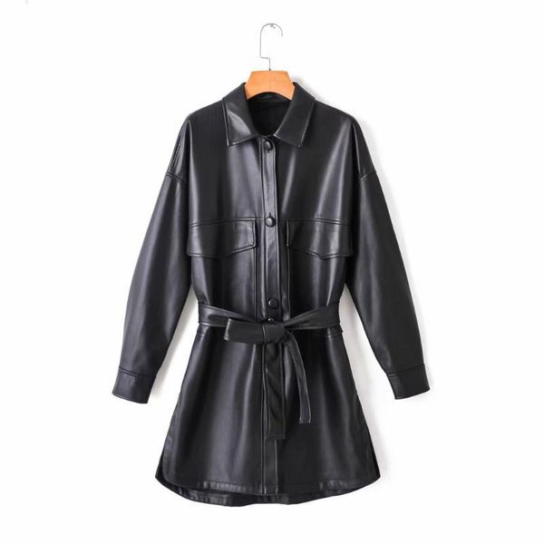 women's leather & faux autumn winter women black oversize motorcycle jackets sash lady long pu pockets buttons loose boyfriends coats d
women's leather & faux autumn winter women black oversize motorcycle jackets sash lady long pu pockets buttons loose boyfriends coats d