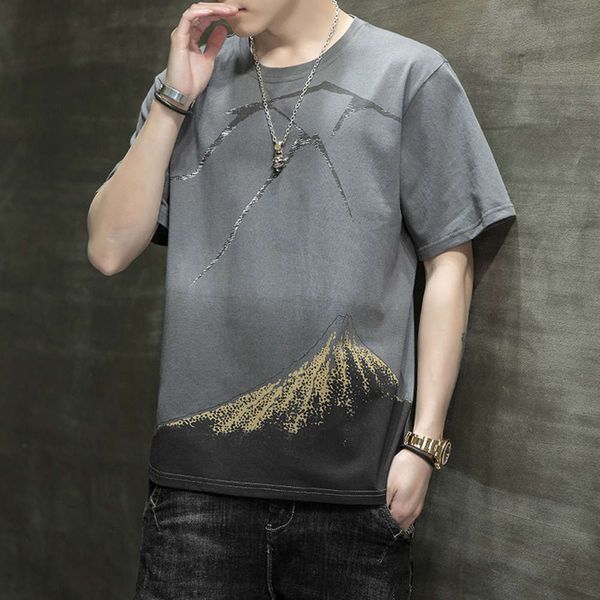 short sleeve men's t-shirt 2021 summer relaxed fashion brand simple embroidery geometry half, White;black
short sleeve men's t-shirt 2021 summer relaxed fashion brand simple embroidery geometry half, White;black