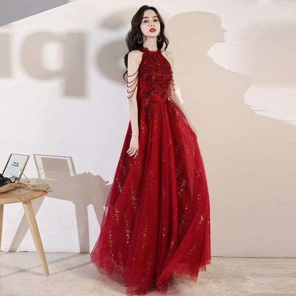 ethnic clothing burgundy tassel qipao lace beaded halter off shoulder cheongsam mesh floor length dress romantic evening party vestidos, Red
ethnic clothing burgundy tassel qipao lace beaded halter off shoulder cheongsam mesh floor length dress romantic evening party vestidos, Red