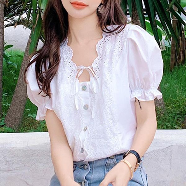 women's blouses & shirts summer puff short sleeve white blouse women fashion hollow square collar sweet backless lace-up casual shirt b
women's blouses & shirts summer puff short sleeve white blouse women fashion hollow square collar sweet backless lace-up casual shirt b