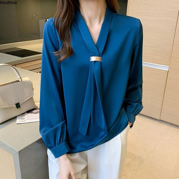 women's blouses & shirts houthion long-sleeved blouse casual fashion v-neck chiffon high-end comfortable summer shirt lady, White
women's blouses & shirts houthion long-sleeved blouse casual fashion v-neck chiffon high-end comfortable summer shirt lady, White