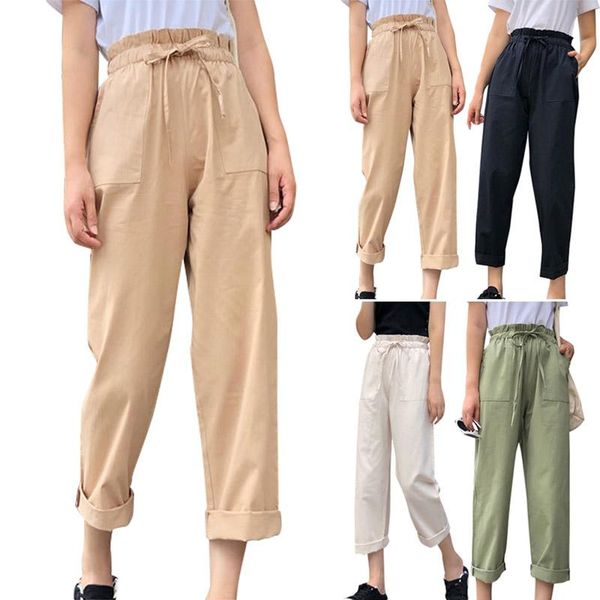 women's pants & capris women casual wide leg korean style harem loose high waist trousers tc21, Black;white
women's pants & capris women casual wide leg korean style harem loose high waist trousers tc21, Black;white