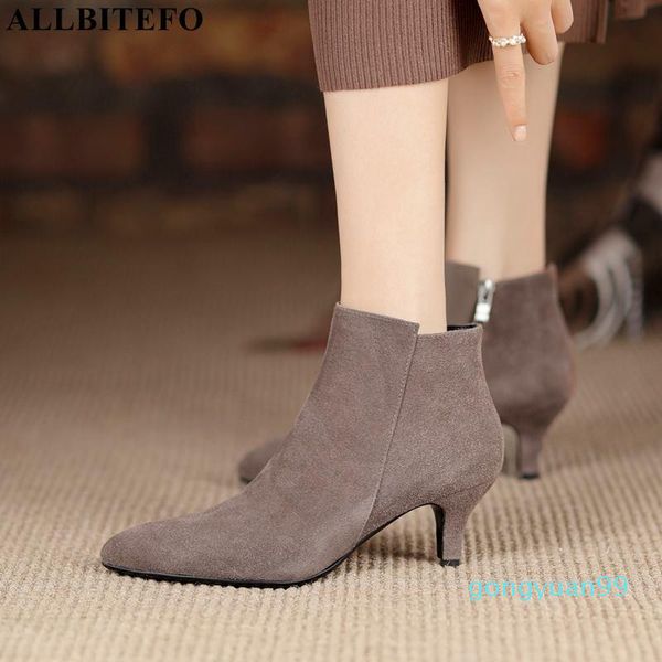 boots size 34-43 fashion pointed toe suede genuine leather ankle winter shoes high heel women stiletto, Black
boots size 34-43 fashion pointed toe suede genuine leather ankle winter shoes high heel women stiletto, Black