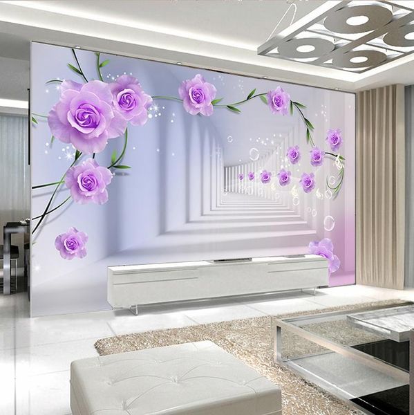 wallpapers custom 3d po wallpaper european stereo purple roses large mural living room bedroom tv background wall painting
wallpapers custom 3d po wallpaper european stereo purple roses large mural living room bedroom tv background wall painting