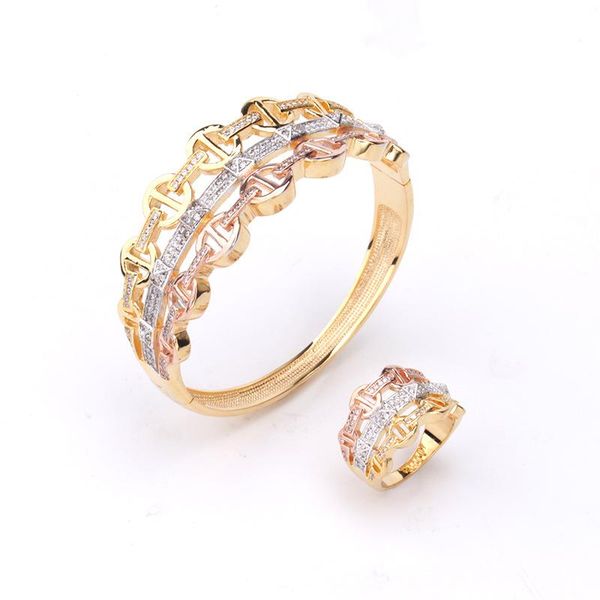 bangle personality creative three-color ring hollow bracelet set women's small fresh temperament, Black
bangle personality creative three-color ring hollow bracelet set women's small fresh temperament, Black