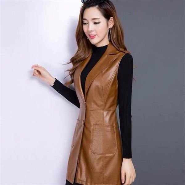 women's leather & faux plus cotton vest coat pu jacket waistcoat long 2021 suit sleeveless women cardigan outcoat black
women's leather & faux plus cotton vest coat pu jacket waistcoat long 2021 suit sleeveless women cardigan outcoat black