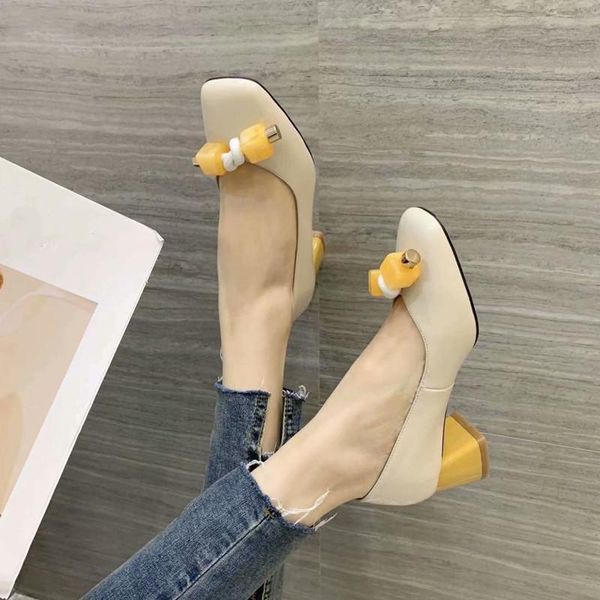 dress shoes office genuine leather cubic buckle decor female shoe elegant style sweet casual women single, Black
dress shoes office genuine leather cubic buckle decor female shoe elegant style sweet casual women single, Black