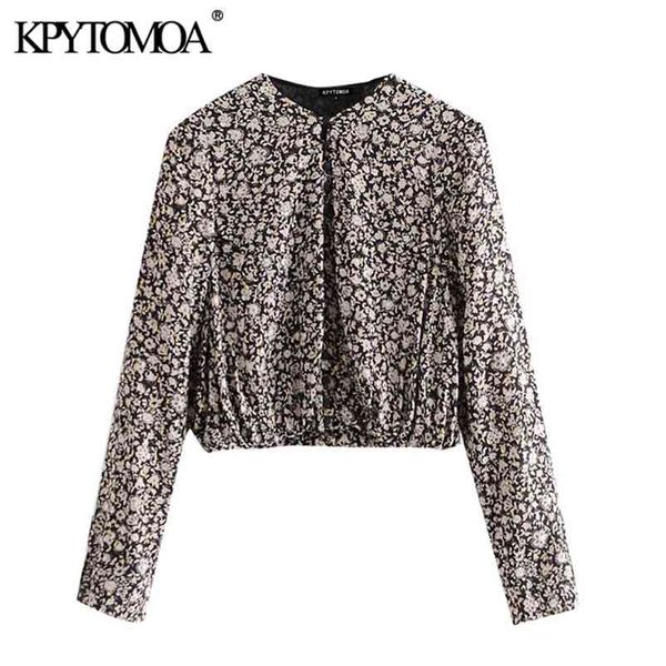 women fashion floral print cropped blouses vintage o neck long sleeve with slits female shirts blusas chic 210421, White
women fashion floral print cropped blouses vintage o neck long sleeve with slits female shirts blusas chic 210421, White