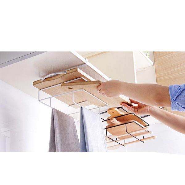 hangingunder cupboard iron storage shelf mesh basket kitchen rack chopping block cutting board towel holder cabinet door & organization
hangingunder cupboard iron storage shelf mesh basket kitchen rack chopping block cutting board towel holder cabinet door & organization