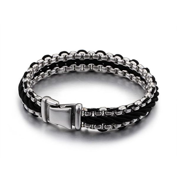 tennis available in two colors genuine leather woven bracelet fashion titanium steel men's stainless jewelry, Golden;silver
tennis available in two colors genuine leather woven bracelet fashion titanium steel men's stainless jewelry, Golden;silver