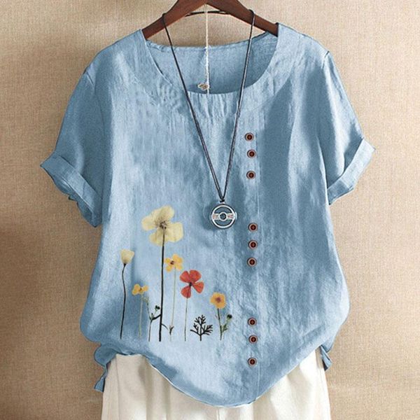 women's t-shirt women 2021 floral summer print lady t-shirts t shirt ladies womens fashion female tee pullover o-neck linen, White
women's t-shirt women 2021 floral summer print lady t-shirts t shirt ladies womens fashion female tee pullover o-neck linen, White