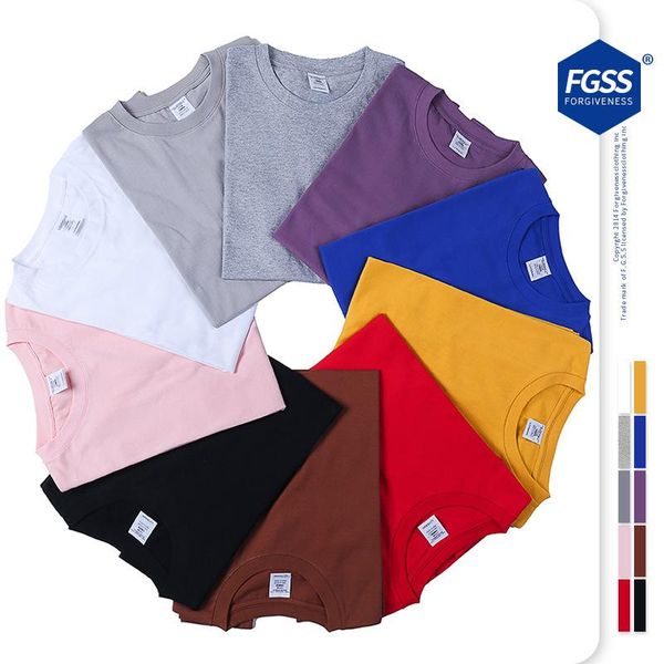 fgss men's clothing | summer 230g fashion brand simple casual cylinder solid color loose short sleeve t-shirt t-shirts, White;black
fgss men's clothing | summer 230g fashion brand simple casual cylinder solid color loose short sleeve t-shirt t-shirts, White;black