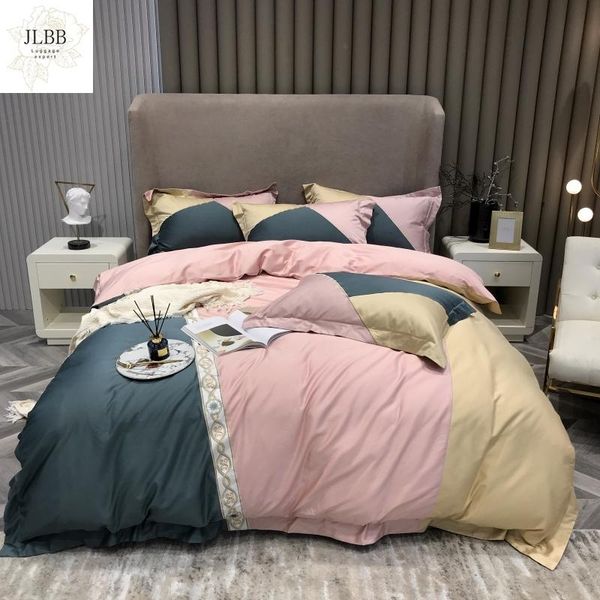 bedding sets luxury blue pink yellow stitching embroidery 80s egyptian cotton set duvet cover flat/fitted sheet pillowcase
bedding sets luxury blue pink yellow stitching embroidery 80s egyptian cotton set duvet cover flat/fitted sheet pillowcase