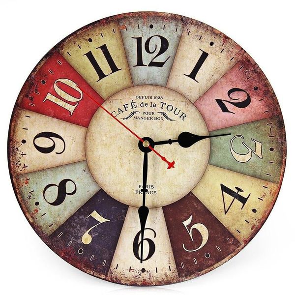 wall clocks artistic silent retro creative european style round colorful antique wooden clock pastoral vintage rustic home decorative
wall clocks artistic silent retro creative european style round colorful antique wooden clock pastoral vintage rustic home decorative