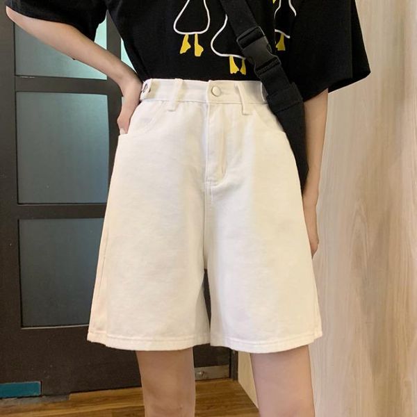 denim shorts at five female spring 2021 show thin tall waist straight wide-legged pants outside wear women's jeans, Blue
denim shorts at five female spring 2021 show thin tall waist straight wide-legged pants outside wear women's jeans, Blue