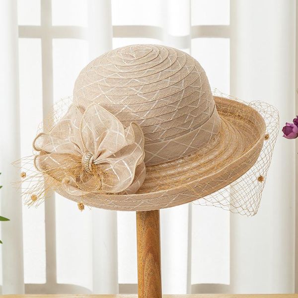 european style curling gauze hat summer women fashion versatile flower veil sunshade basin sun protection wide brim hats, Blue;gray
european style curling gauze hat summer women fashion versatile flower veil sunshade basin sun protection wide brim hats, Blue;gray