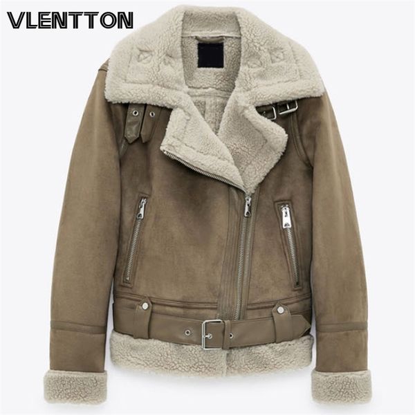 winter women thick warm vintage suede lambswool biker jackets coat chic sashes casual loose faux leather outwear female 211215, Black
winter women thick warm vintage suede lambswool biker jackets coat chic sashes casual loose faux leather outwear female 211215, Black
