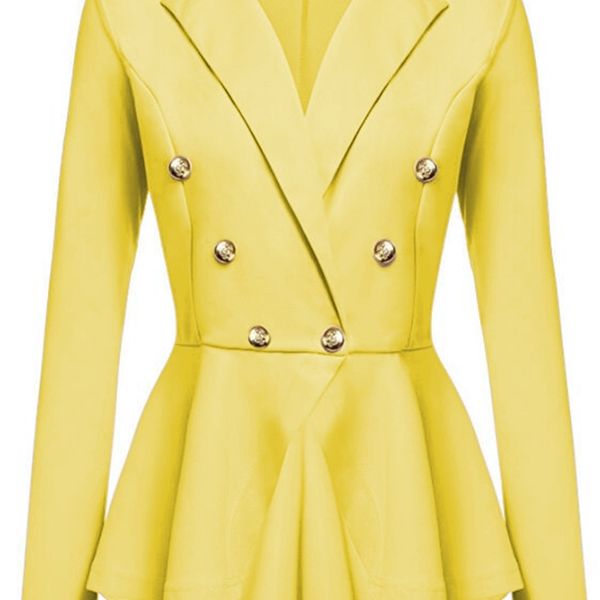 fashionable ladies suit slim casual small spring and autumn double row button long sleeve suit women, White;black
fashionable ladies suit slim casual small spring and autumn double row button long sleeve suit women, White;black