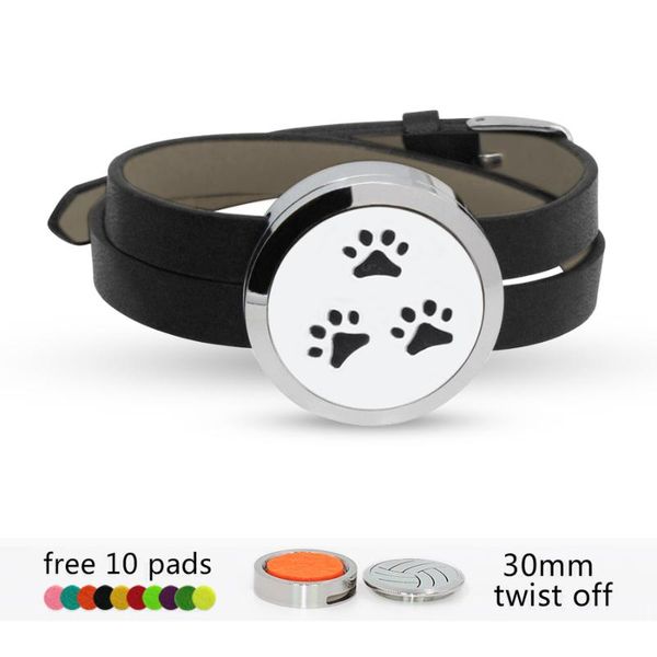 tennis 19 styles footprint cat twist screw stainless steel aroma locket wrap bracelet 6 colors diffuser perfume 10pads, Golden;silver
tennis 19 styles footprint cat twist screw stainless steel aroma locket wrap bracelet 6 colors diffuser perfume 10pads, Golden;silver