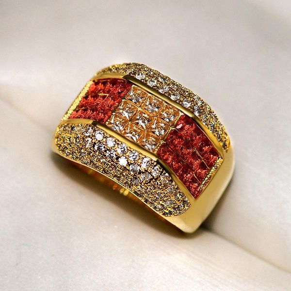 nwe big band gold ring with bling red zircon stone for women wedding engagement fashion jewelry rings, Slivery;golden
nwe big band gold ring with bling red zircon stone for women wedding engagement fashion jewelry rings, Slivery;golden