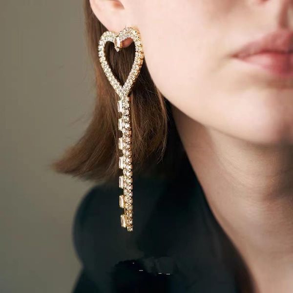 boutique shiny rhinestone heart dangle earrings for women jewelry geogous party dress statement accessories & chandelier, Silver
boutique shiny rhinestone heart dangle earrings for women jewelry geogous party dress statement accessories & chandelier, Silver