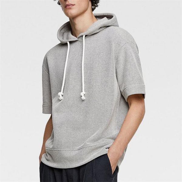 men's hoodies & sweatshirts summer loose-fitting mesh breathe short sleeve for men, Black
men's hoodies & sweatshirts summer loose-fitting mesh breathe short sleeve for men, Black