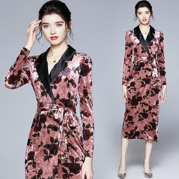 casual dresses 2021 autumn winter vintage print velvet dress women elegant long sleeve party lace-up, Black;gray
casual dresses 2021 autumn winter vintage print velvet dress women elegant long sleeve party lace-up, Black;gray
