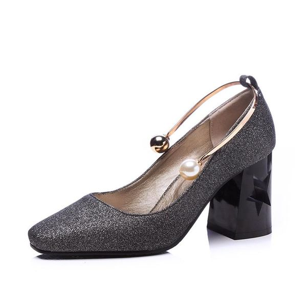 dress shoes the spring of 2021 pearl clasp with thick high square sequins 32-48 single super small yards 1832, Black
dress shoes the spring of 2021 pearl clasp with thick high square sequins 32-48 single super small yards 1832, Black