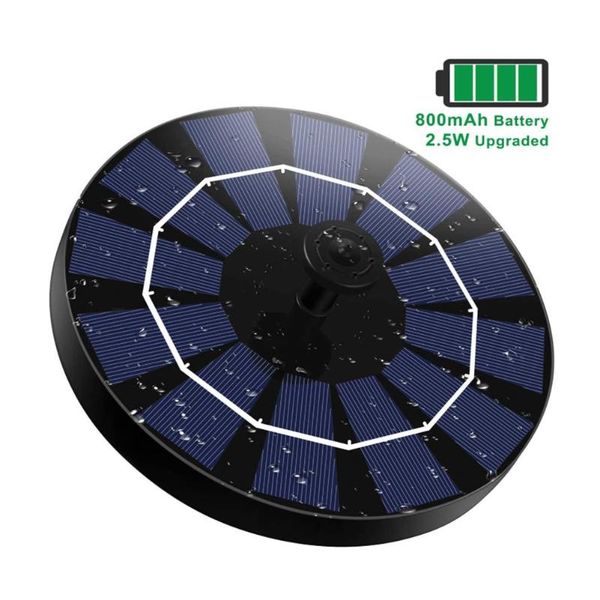 2.5w outdoor solar fountain pump for bird bath portable round powered water garden backyard decorations
2.5w outdoor solar fountain pump for bird bath portable round powered water garden backyard decorations