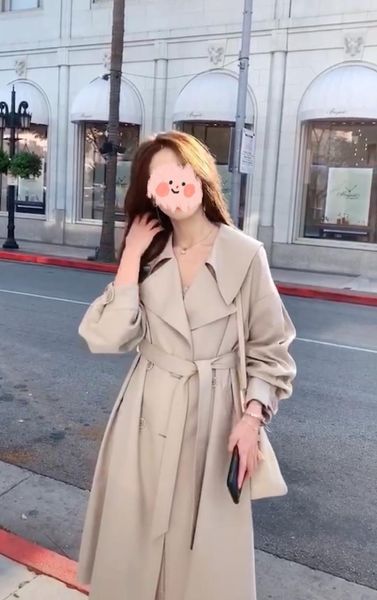 temperament lapel windbreaker knee length women's early autumn 2021 loose korean jacket trench coats, Tan;black
temperament lapel windbreaker knee length women's early autumn 2021 loose korean jacket trench coats, Tan;black