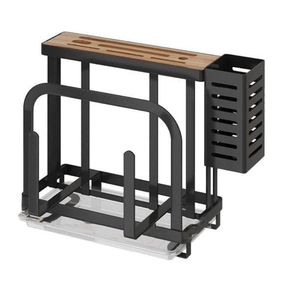 hooks & rails 1 set kitchen storage rack cutter holder chopstick