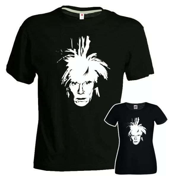 t-shirt andy warhol face pop art cotton black man woman graphics art director, White;black
t-shirt andy warhol face pop art cotton black man woman graphics art director, White;black