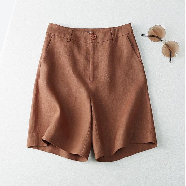 women's shorts 2021 summer cotton casual candy classic linens button straight short pants student women, White;black
women's shorts 2021 summer cotton casual candy classic linens button straight short pants student women, White;black