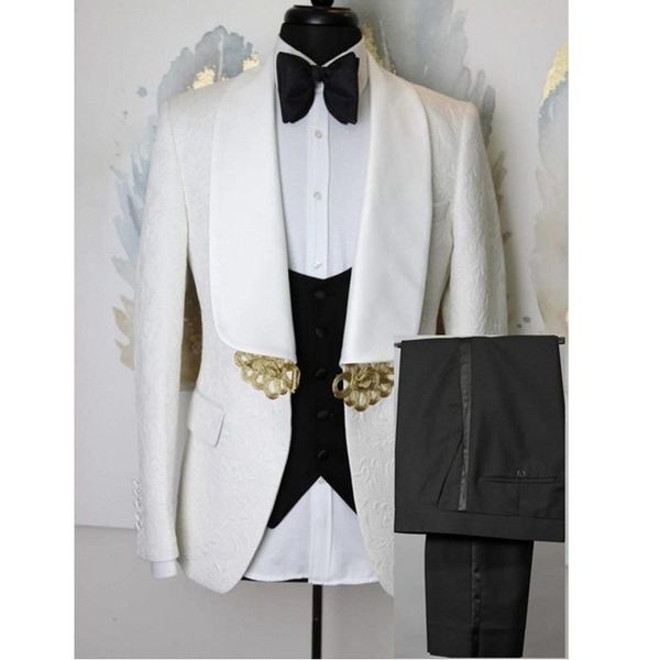 men's suits & blazers satin elegant men for wedding shawl lapel groom trajes de hombre male fashion dinner party costume 3 piece jacket, White;black
men's suits & blazers satin elegant men for wedding shawl lapel groom trajes de hombre male fashion dinner party costume 3 piece jacket, White;black