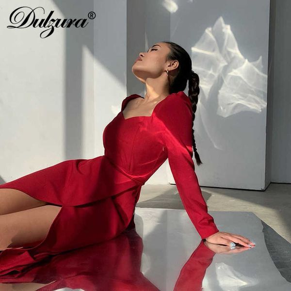 solid women long sleeve midi dress slit square coller elegant party bodycon streetwear 2021 autumn winter club slim, Black;white
solid women long sleeve midi dress slit square coller elegant party bodycon streetwear 2021 autumn winter club slim, Black;white