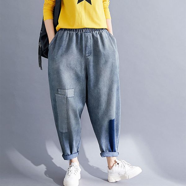 women's jeans spring arts style women patchwork vintage blue loose plus size elastic waist casual denim harem pants v308 qw0o
women's jeans spring arts style women patchwork vintage blue loose plus size elastic waist casual denim harem pants v308 qw0o