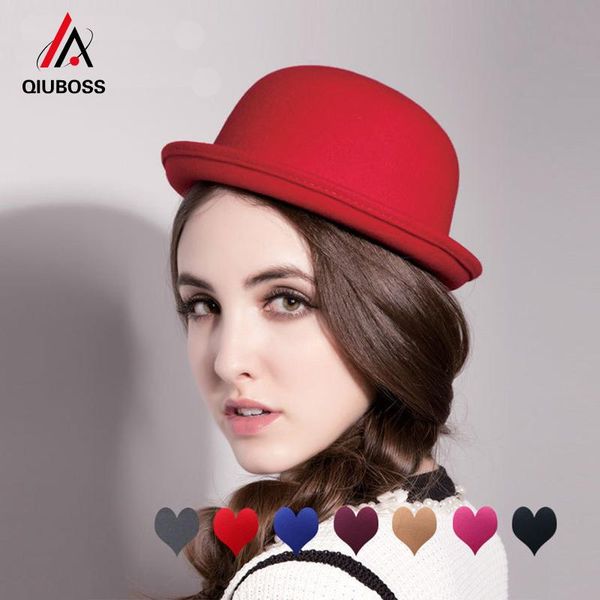 stingy brim hats qiuboss women children fedora dome hat chapeau female wool felt cap cute solid black bowler parent-child formal qb98, Blue;gray
stingy brim hats qiuboss women children fedora dome hat chapeau female wool felt cap cute solid black bowler parent-child formal qb98, Blue;gray