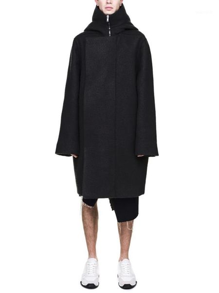 men's trench coats autumn/winter hooded, high collar, silver zippered design, loose warm silhouette woolen coat, Tan;black
men's trench coats autumn/winter hooded, high collar, silver zippered design, loose warm silhouette woolen coat, Tan;black