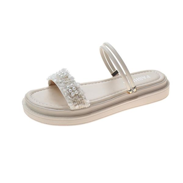slippers 2021 summer style flat bottom low heel drag thick women all-match women's two-wear beaded sandals, Black
slippers 2021 summer style flat bottom low heel drag thick women all-match women's two-wear beaded sandals, Black