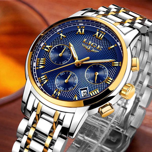 lige men watches waterproof stainless steel luxury analogue wrist watches chronograph date sport quartz watch men montre homme 210527, Slivery;brown
lige men watches waterproof stainless steel luxury analogue wrist watches chronograph date sport quartz watch men montre homme 210527, Slivery;brown