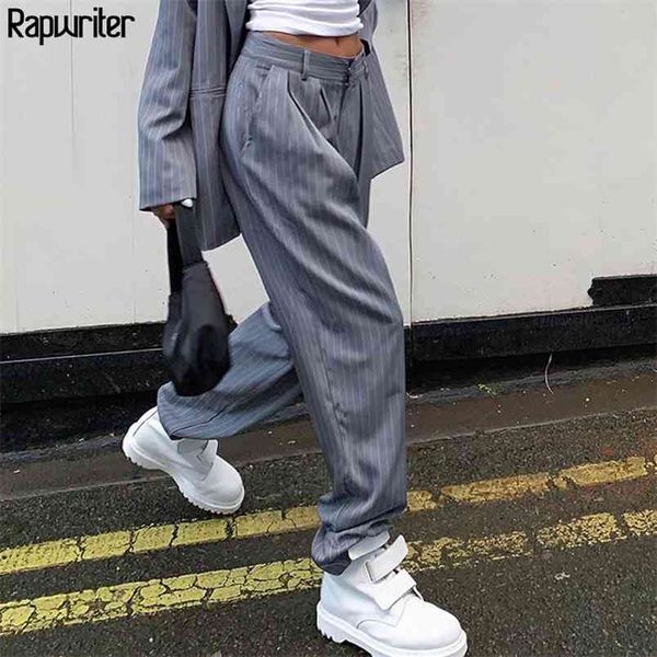 high-waisted white striped long suit pants women streetwear straight trousers harajuku loose gray pockets 210510, Black;white
high-waisted white striped long suit pants women streetwear straight trousers harajuku loose gray pockets 210510, Black;white