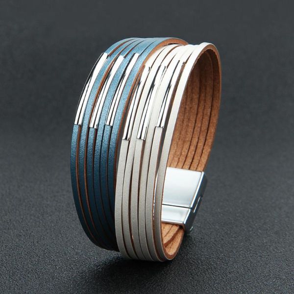 tennis simple boho multilayer genuine leather women bracelets copper tube charm slim wide wrap bracelet fashion jewelry couple gift, Golden;silver
tennis simple boho multilayer genuine leather women bracelets copper tube charm slim wide wrap bracelet fashion jewelry couple gift, Golden;silver