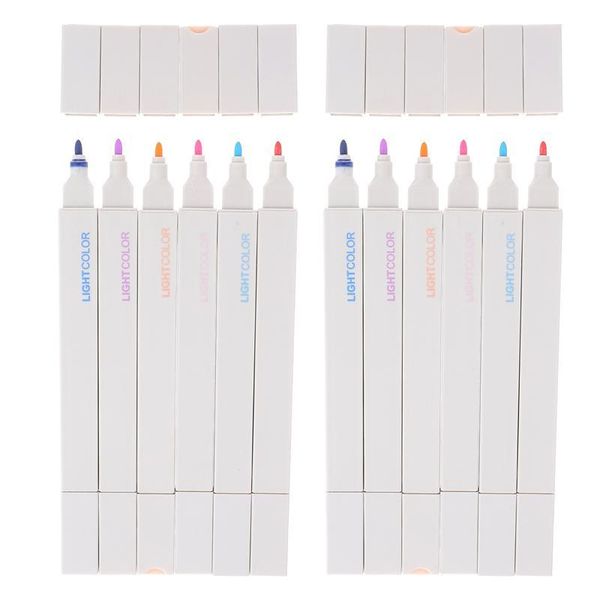 highlighters 12pcs fluorescent pens double-end highlighter marking for students, Black;red
highlighters 12pcs fluorescent pens double-end highlighter marking for students, Black;red