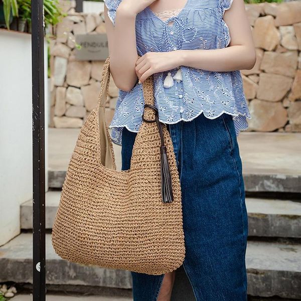 korean style tassel large capacity straw bag women casual solid woven soft-faced women's fashion holiday handbag woman 2021 evening bag
korean style tassel large capacity straw bag women casual solid woven soft-faced women's fashion holiday handbag woman 2021 evening bag
